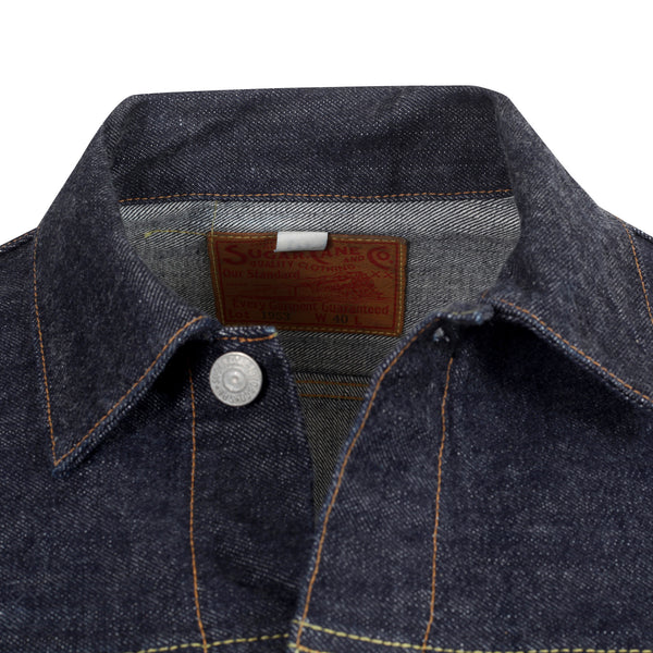 Rinsed Wash SC11953A Navy 1953 Model 14.25oz Denim Jacket CANE10615