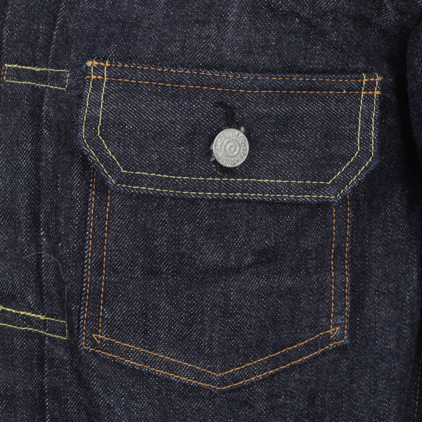 Rinsed Wash SC11953A Navy 1953 Model 14.25oz Denim Jacket CANE10615