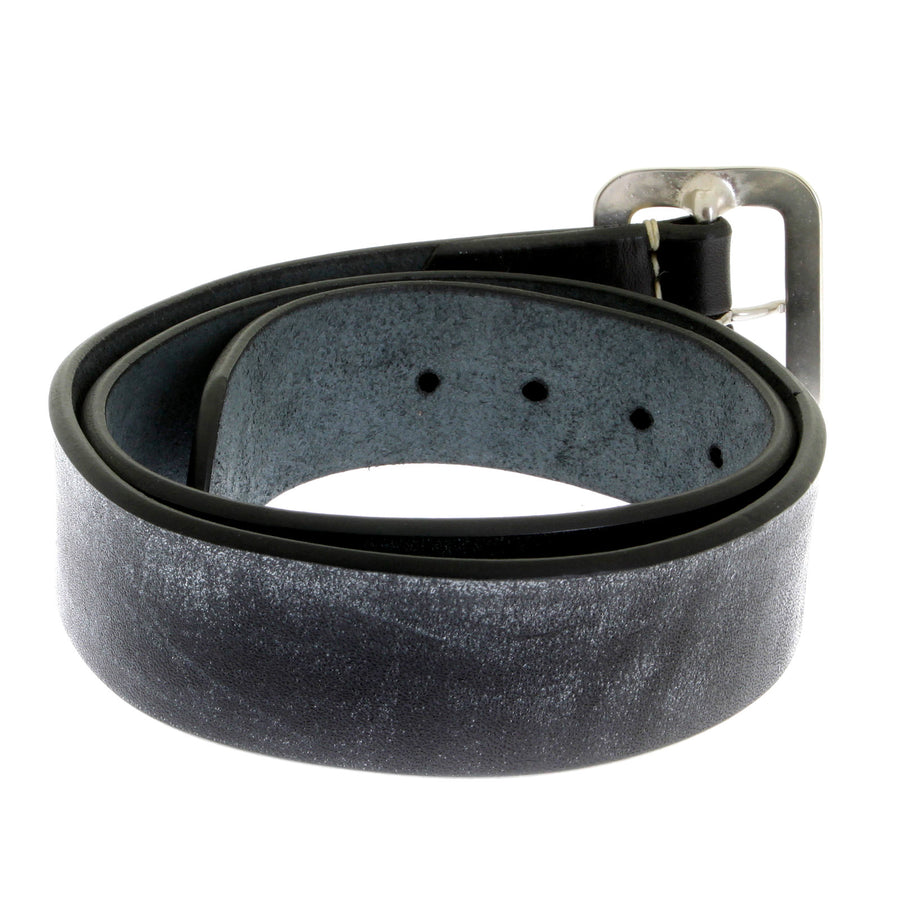 Vintage Black Leather F01406 Casual Belt with Steel Buckle CANE1141 Vintage Black Leather F01406 Casual Belt with Steel Buckle CANE1141