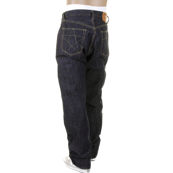 Union Star SC40065N Non Wash Selvedge Denim Jeans in Navy CANE9029