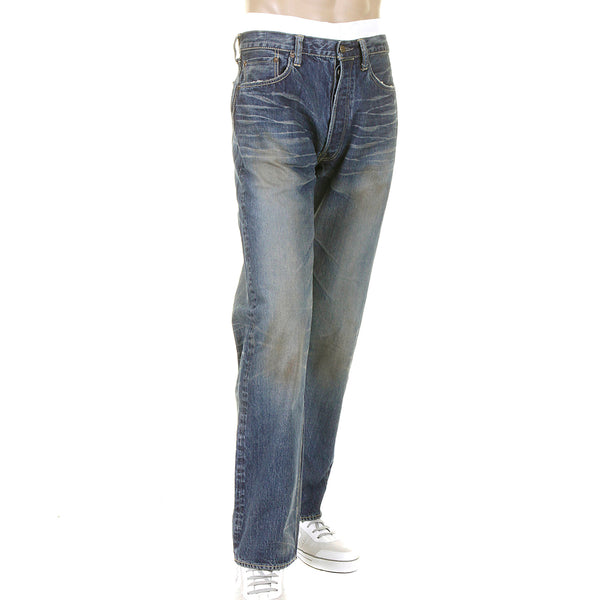 Union Star Hard Wash SC40065H Light Blue Selvedge Denim Jeans CANE9027