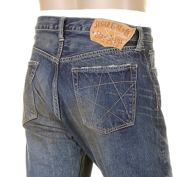 Union Star Hard Wash SC40065H Light Blue Selvedge Denim Jeans CANE9027