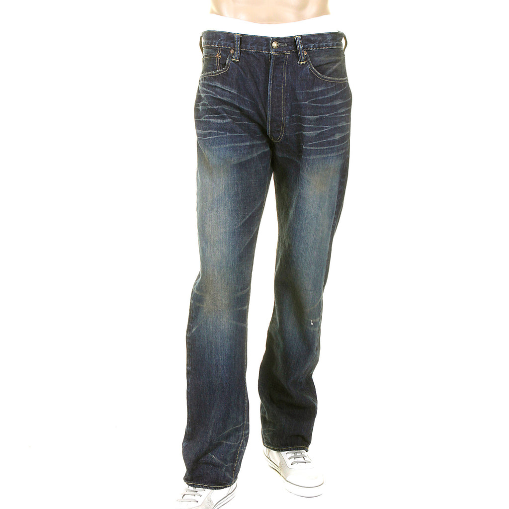 Navy Blue Union Star SC40065A One Wash Selvedge Denim Jeans