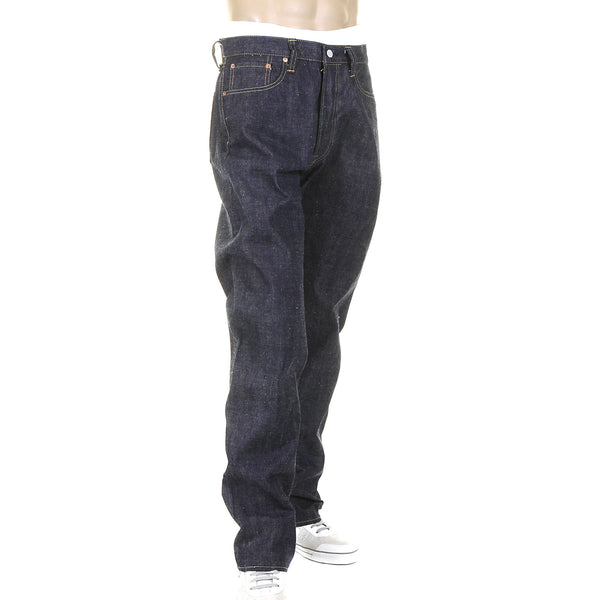 Navy Blue Okinawa Raw SC40301N Non Wash Selvedge Denim Jeans CANE3214
