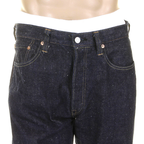 Okinawa One Wash Raw SC40301A Navy Blue Selvedge Denim Jeans CANE4068