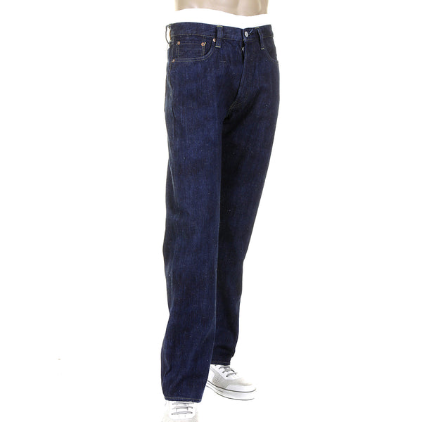 One Wash Vintage Cut SC40401A Navy Blue Selvedge Denim Jeans CANE2029