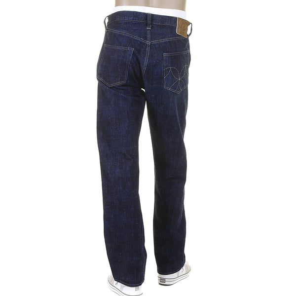 One Wash Vintage Cut SC40401A Navy Blue Selvedge Denim Jeans CANE2029