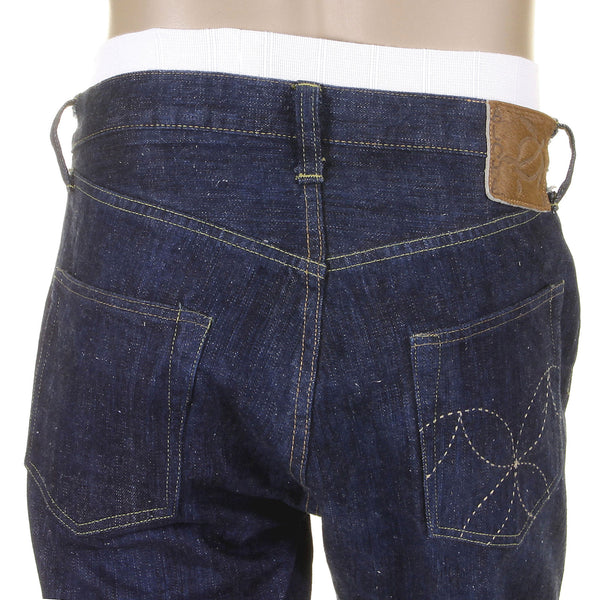 One Wash Vintage Cut SC40401A Navy Blue Selvedge Denim Jeans CANE2029