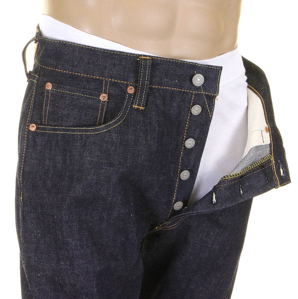 Blue Vintage Cut Non Wash SC41947N Selvedge Denim Jeans CANE3195