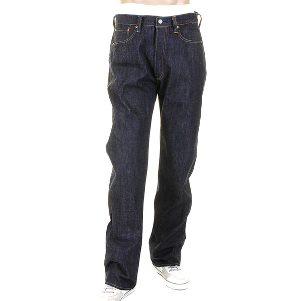Blue Vintage Cut Non Wash SC41947N Selvedge Denim Jeans CANE3195