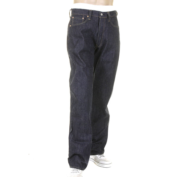Blue Vintage Cut Non Wash SC41947N Selvedge Denim Jeans CANE3195