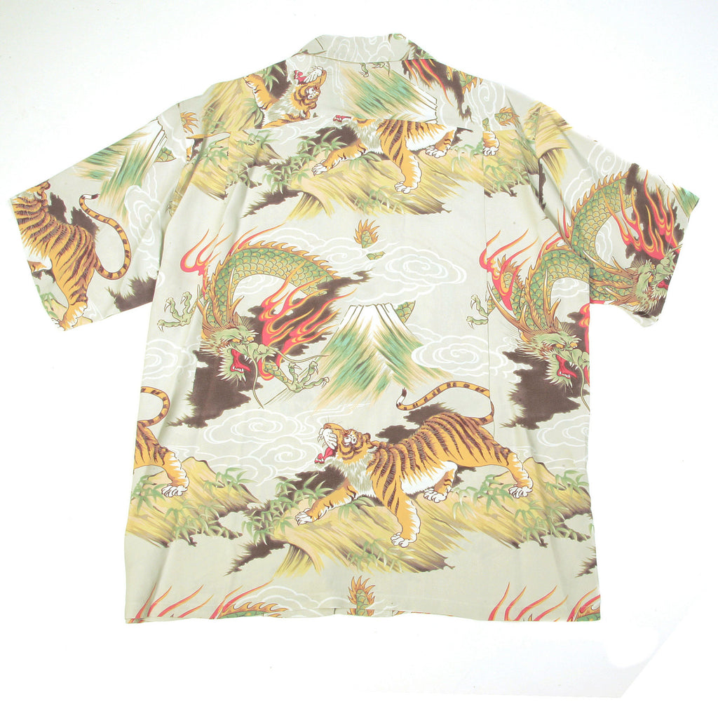 Shirt Sun Surf Hawaiian shirts SS33334 Hawaiian Fighting Dragon & Tiger  Shirt