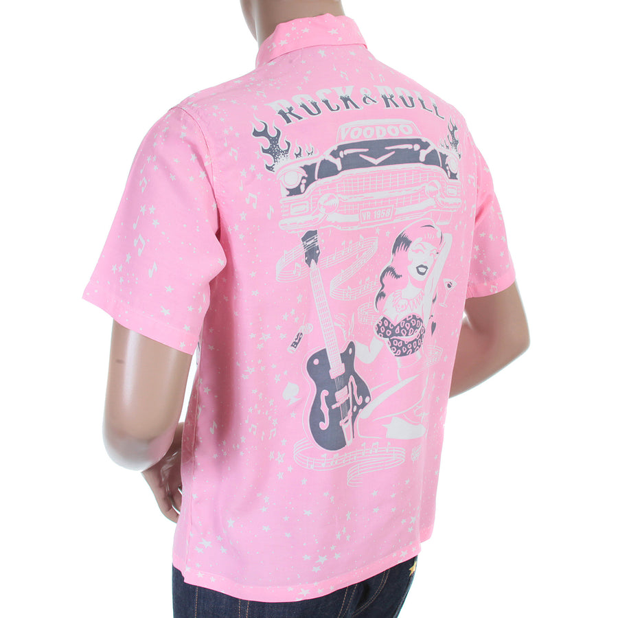 Keoni of Hawaii SS36209 Rock and Roll Voodoo Rayon Pink Shirt SURF3319 Keoni of Hawaii SS36209 Rock and Roll Voodoo Rayon Pink Shirt SURF3319