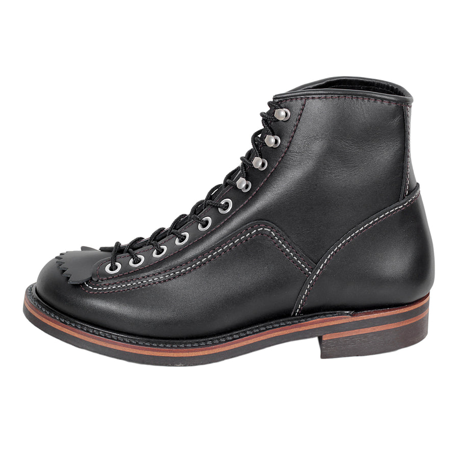 Black Leather Calf F01615 High Lace Up Carpenter Work Boots CANE4449 Black Leather Calf F01615 High Lace Up Carpenter Work Boots CANE4449