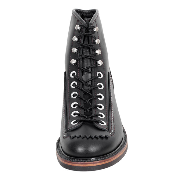 Black Leather Calf F01615 High Lace Up Carpenter Work Boots CANE4449
