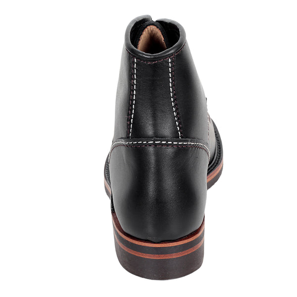 Black Leather Calf F01615 High Lace Up Carpenter Work Boots CANE4449
