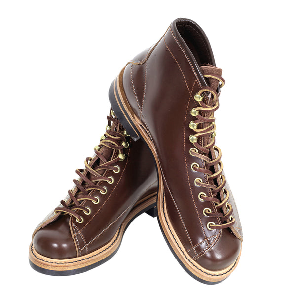 Lone Wolf Mens Brown Leather LW01785 Calf High Goodyear Welted Lace Up Wireman Work Boots CANE4451