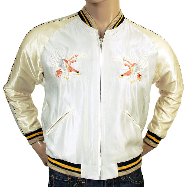 American Eagle Embroidered TT13001 Silver Souvenir Jacket TOYOSC3709