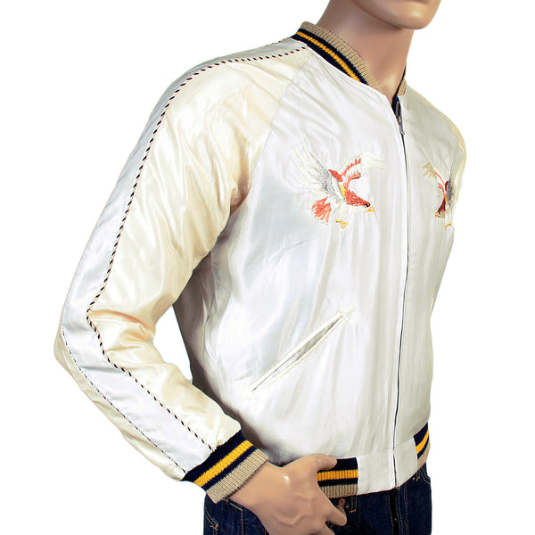 American Eagle Embroidered TT13001 Silver Souvenir Jacket TOYOSC3709