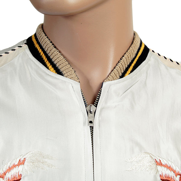 American Eagle Embroidered TT13001 Silver Souvenir Jacket TOYOSC3709