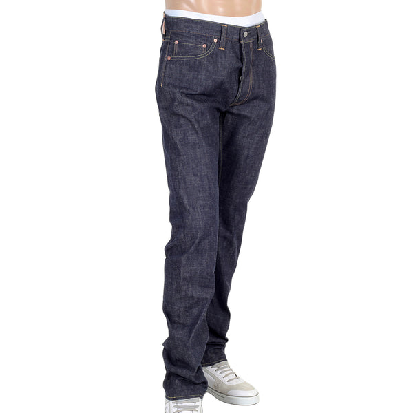 Navy Slim Fit SC42014N Lower Rise 12oz Non Wash Denim Jeans CANE4443