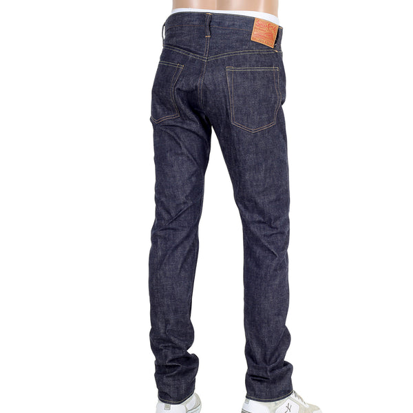 Navy Slim Fit SC42014N Lower Rise 12oz Non Wash Denim Jeans CANE4443