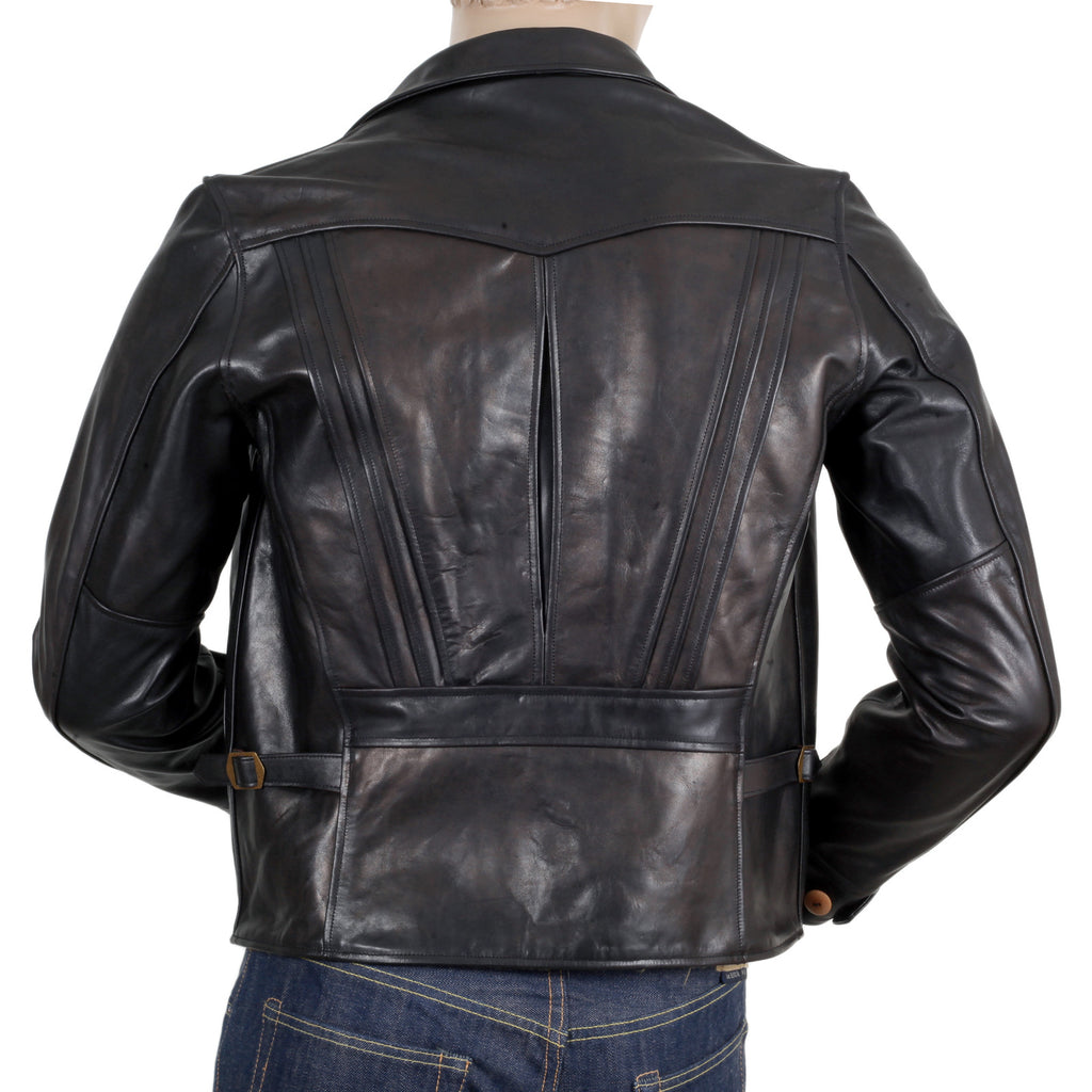 Aviator Heavy Weight SC80435 Horsehide Black Leather Jacket