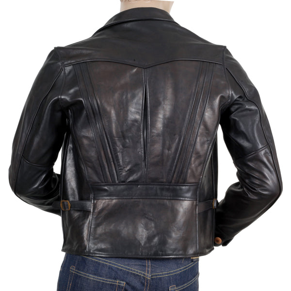 Aviator Heavy Weight SC80435 Horsehide Black Leather Jacket CANE5802