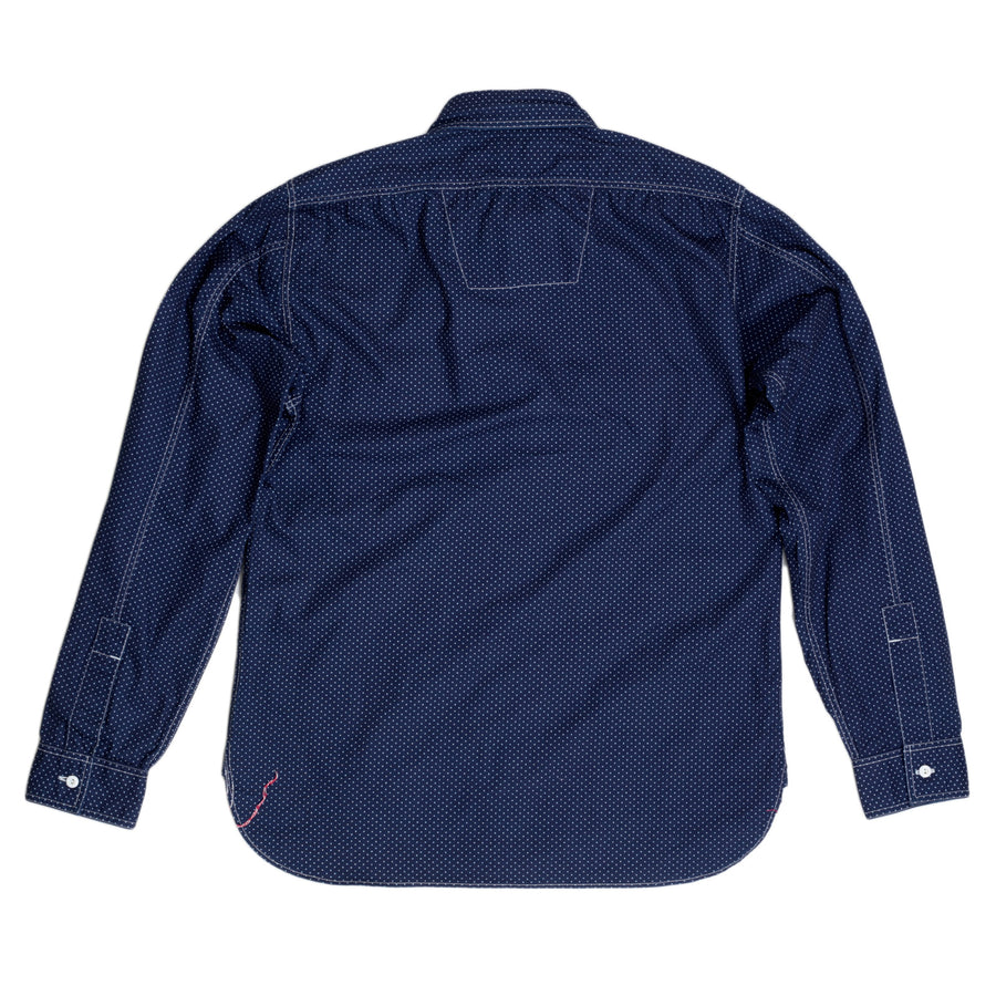 Navy Soft Collar 4.5oz Cotton Polka Dot SC27077 Work Shirt CANE7472 Navy Soft Collar 4.5oz Cotton Polka Dot SC27077 Work Shirt CANE7472