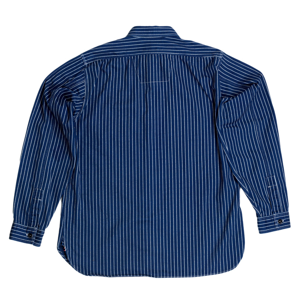 Navy Striped SC25551A Slim Fit 8.5oz Wabash Work Shirt