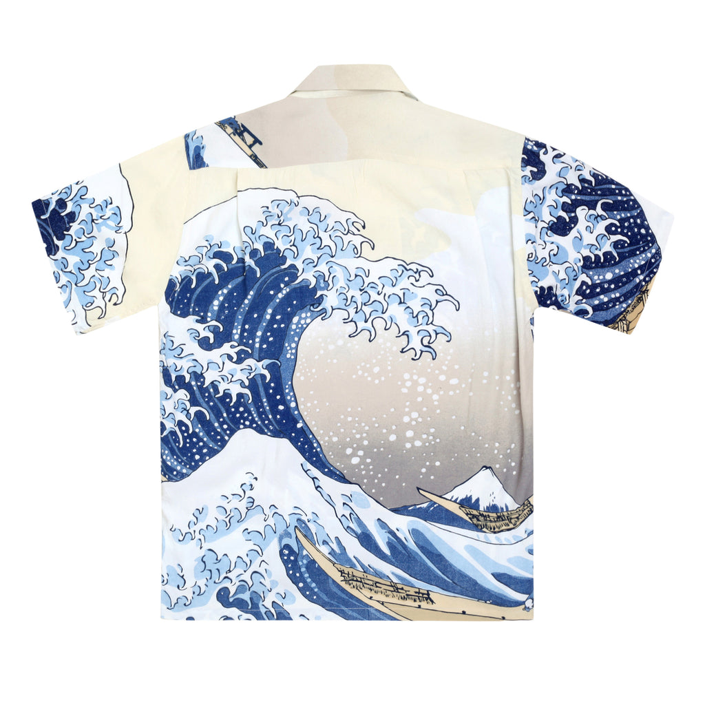 Great Wave of Kanaqawa Print SS37651 Off White Hawaiian