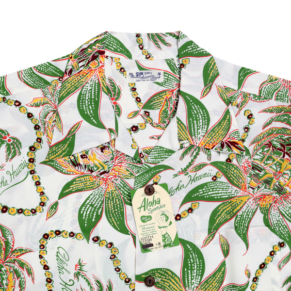 Dreams and Pineapples Print SS37774 Off White Hawaiian Shirt SURF8589