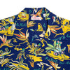 Mens Hawaiian Hula Printed SS37771 Navy Rayon Hawaiian Shirt SURF8585