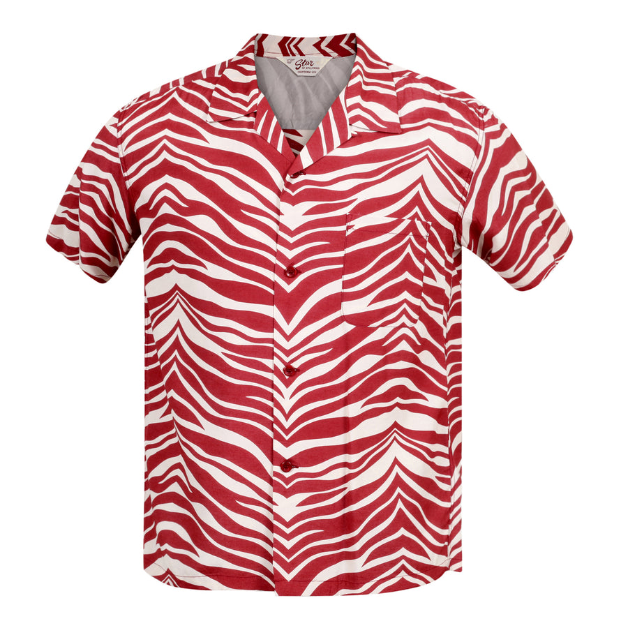 Zebra Printed Star of Hollywood SH37879 Orange Hawaiian Shirt SoH9039 Zebra Printed Star of Hollywood SH37879 Orange Hawaiian Shirt SoH9039