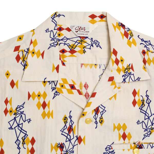 Pierrot Off White SH36951 Star of Hollywood Hawaiian Shirt SoH9371