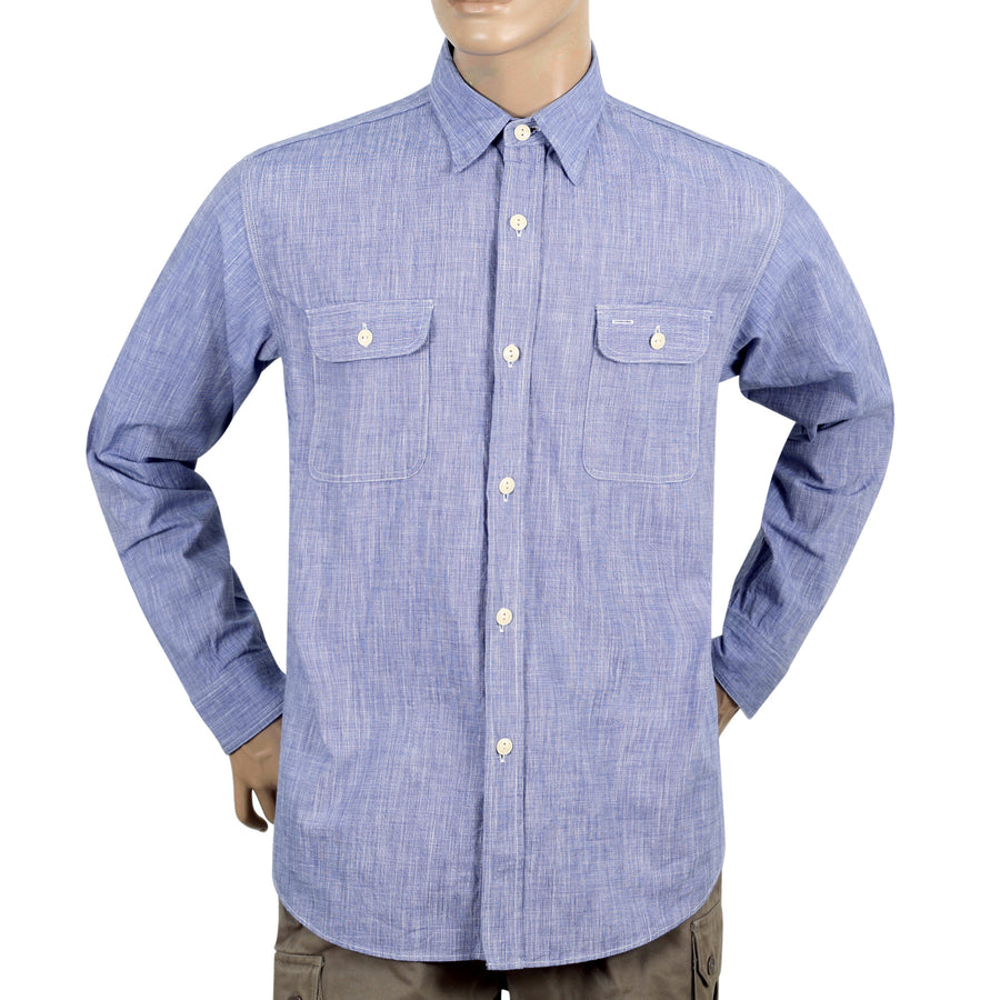 Blue Woven Pin Check Soft Collar SC28094 Long Sleeve Shirt CANE10260 Blue Woven Pin Check Soft Collar SC28094 Long Sleeve Shirt CANE10260