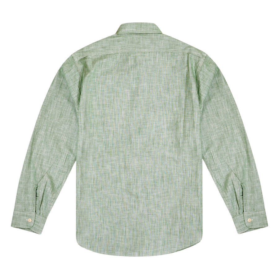 Woven Pin Check Soft Collar SC28094 Green Long Sleeve Shirt CANE10261 Woven Pin Check Soft Collar SC28094 Green Long Sleeve Shirt CANE10261
