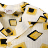 Jacquard Squares Printed SH37879 Hawaiian Shirt in Off White SoH11395