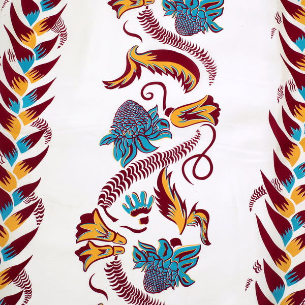 Shimmering Border Printed SS38326 Off White Hawaiian Shirt SURF11092