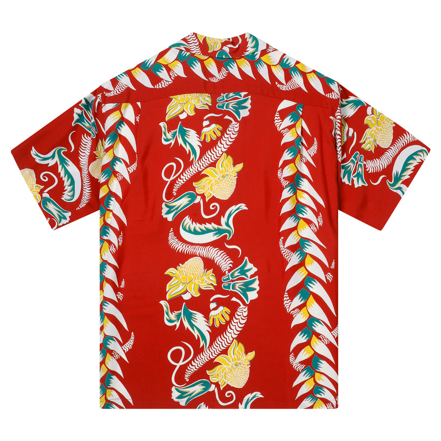 Shimmering Border Print SS38326 Hawaiian Shirt in Wine Red SURF11093 Shimmering Border Print SS38326 Hawaiian Shirt in Wine Red SURF11093