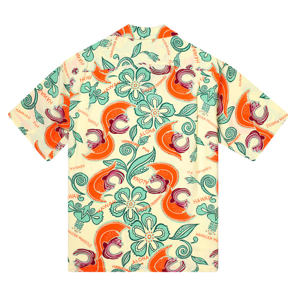 Mahiole Printed SS38333 Rayon Made Yellow Hawaiian Shirt SURF11098