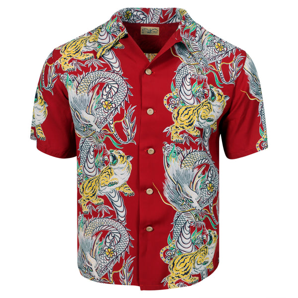 Special Edition Tornado Tiger SS38417 Red Hawaiian Shirt SURF11099