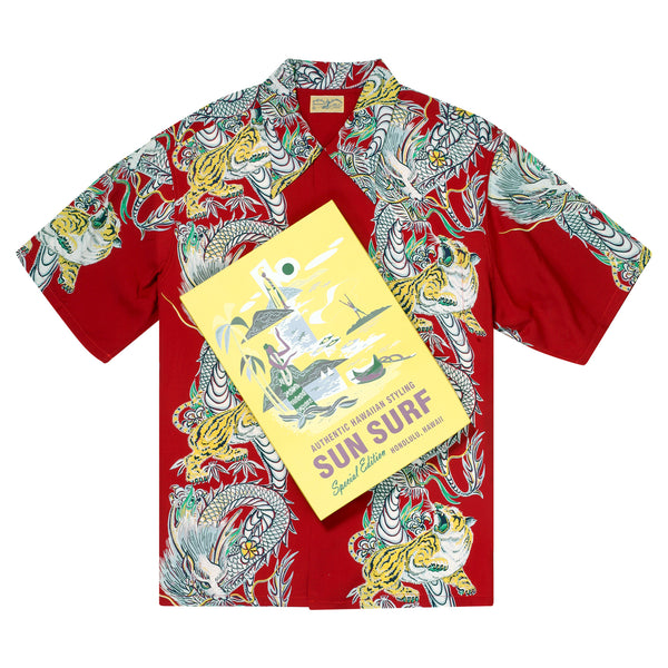 Special Edition Tornado Tiger SS38417 Red Hawaiian Shirt SURF11099