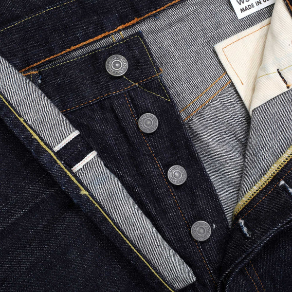 Made in USA Dead Stock 13oz Rinsed Wash SC41872A Navy Jeans CANE10617