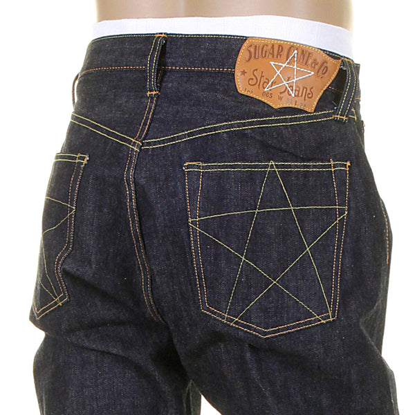 Union Star SC40065N Non Wash Selvedge Denim Jeans in Navy CANE9029