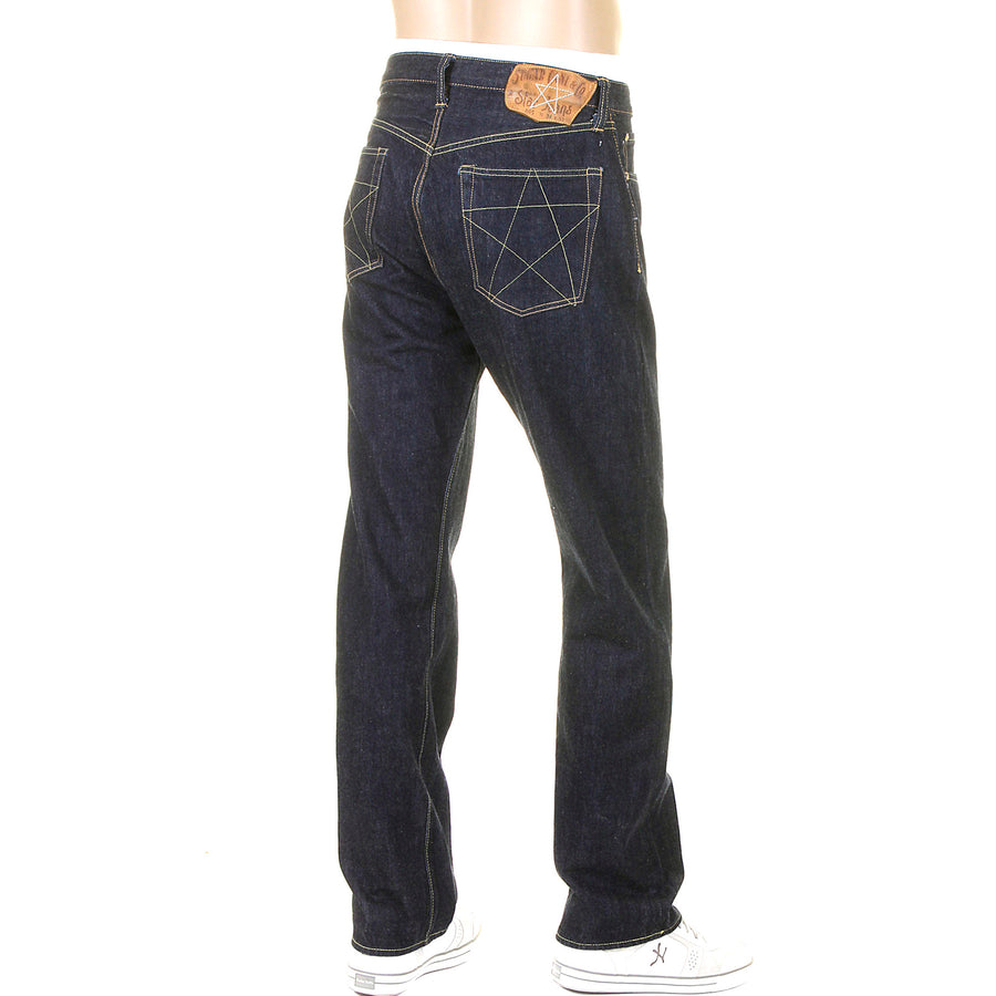 Navy Blue Union Star SC40065A One Wash Selvedge Denim Jeans CANE9026