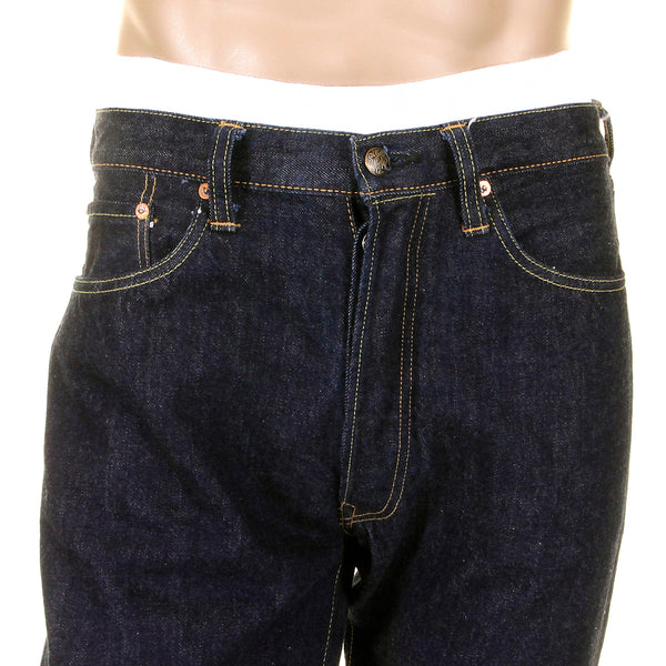 Navy Blue Union Star SC40065A One Wash Selvedge Denim Jeans CANE9026