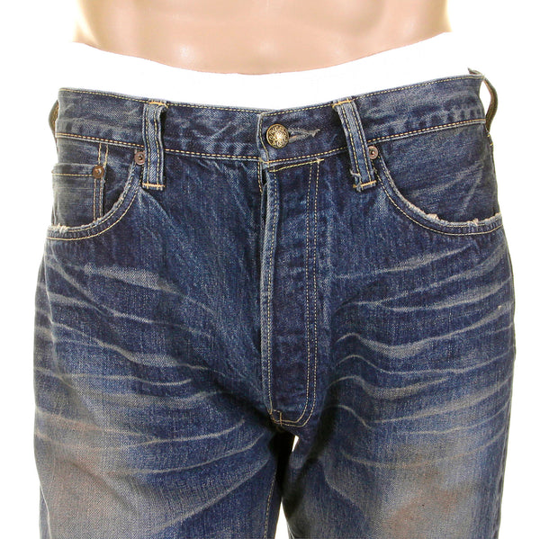 Union Star Hard Wash SC40065H Light Blue Selvedge Denim Jeans CANE9027