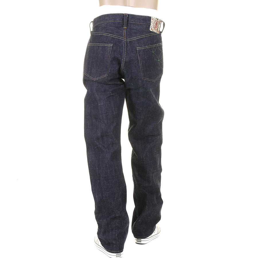 Navy Blue Okinawa Raw SC40301N Non Wash Selvedge Denim Jeans CANE3214