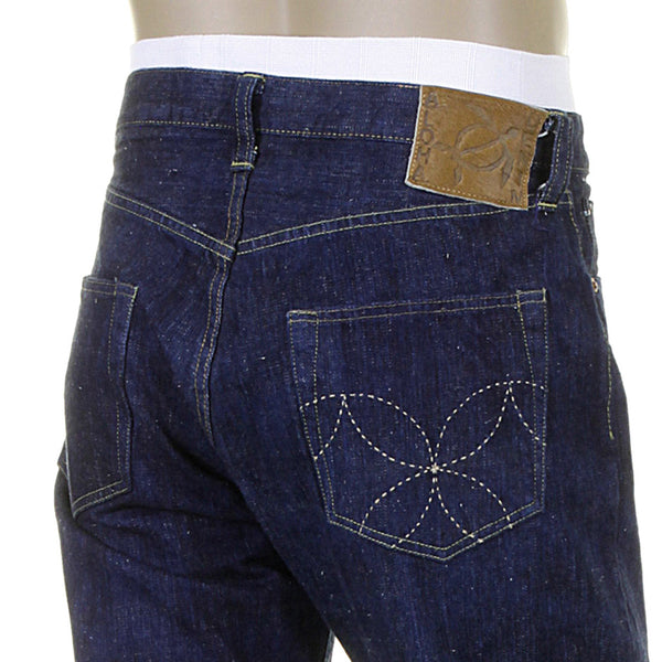 One Wash Vintage Cut SC40401A Navy Blue Selvedge Denim Jeans CANE2029